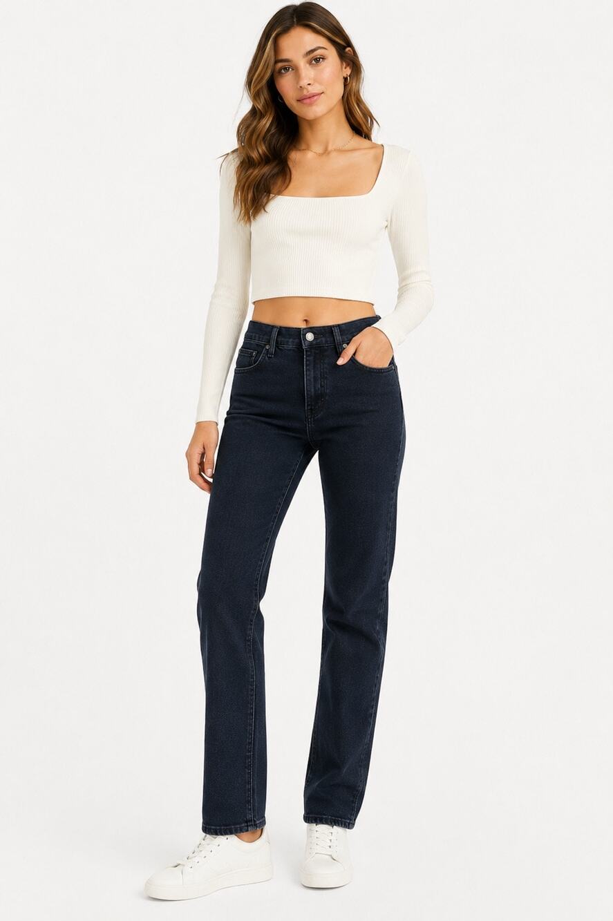 GAP Soft Wear Stretch Straight Jeans Women’s 28 Petite Black Classic Fit
